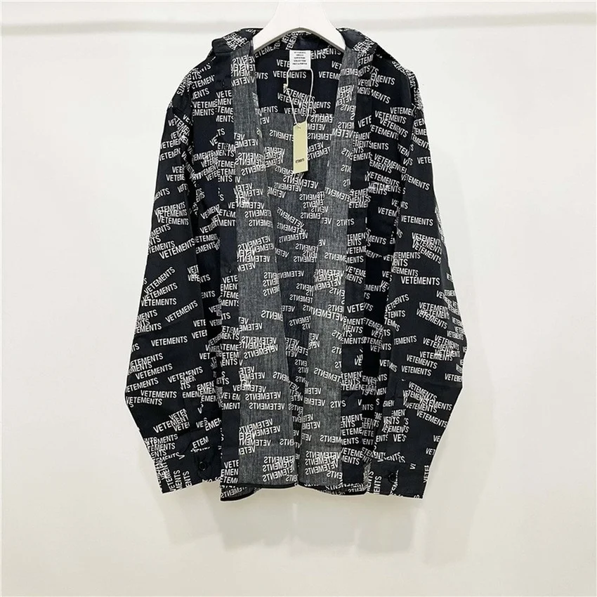

Oversize Vetements Shirts Men Women High Quality Full Reversal Confusion Letter Print Vetements Logo Shorts VTM Blouse