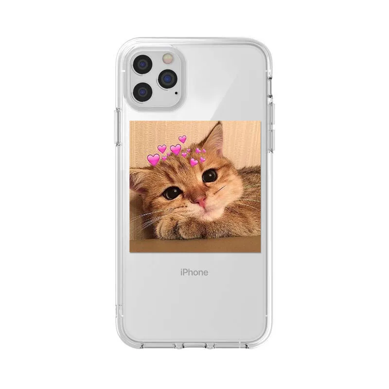 Чехол для IPhone 12 прозрачный чехол 11 Pro Max X Xr Xs 6 6s 7 8 Plus с мультяшным рисунком кота
