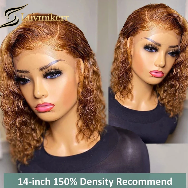 

Deep Curly Hd Transparent 13x6 Lace Front Wig Brown Colored For Black Women 40 Inch Human Hair Lace Frontal PrePlucked Full Wig