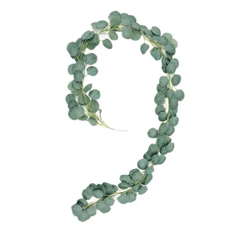 Зеленые искусственные Висячие листья растения гирлянды Листья лозы для домашнее
