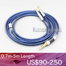 LN006801 6.5mm XLR 4.4mm High res 99% Pure Silver Earphone Cable For Hifiman Sundara Ananda HE1000se HE6se he400i he400se Arya