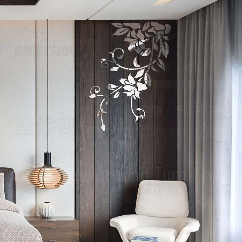 Зеркальные наклейки настенная наклейка украшение комнаты 3D декор роспись на все