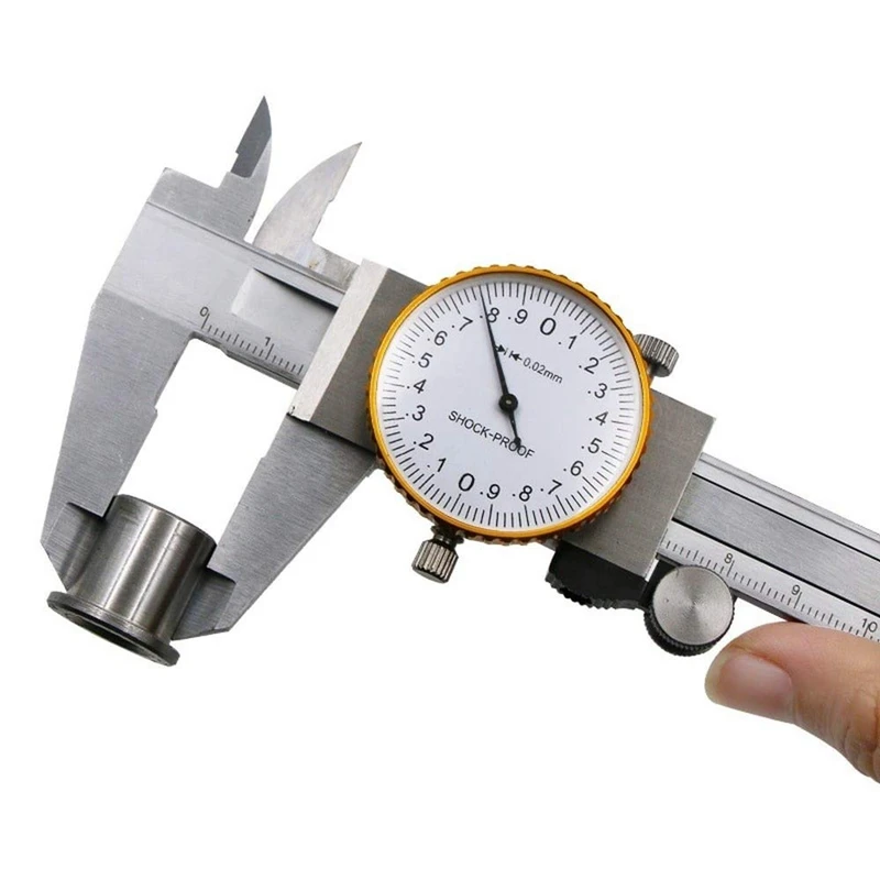 

Dial Calipers 0-150mm 0.02mm High Precision Industry Stainless Steel Vernier Caliper Shockproof Metric Measuring Tool