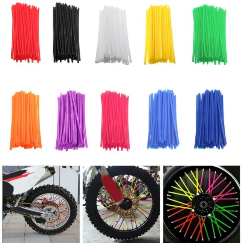

New Motorcycle 36 Pcs Wheel Rim Spoke Wrap Kit Skin Cover for MX Motocross Dirt Pit Bike Enduro Honda Suzuki