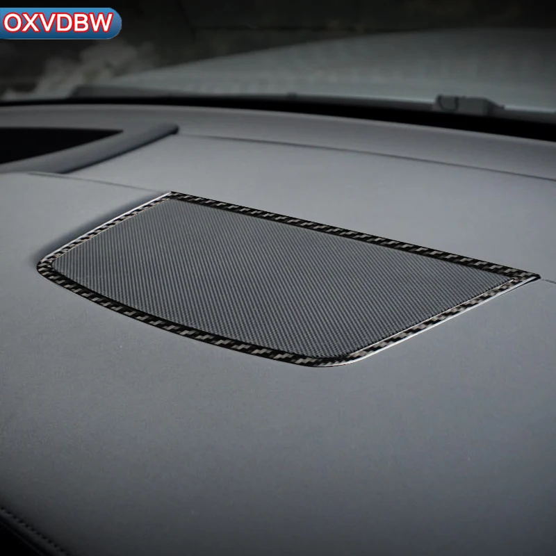 

Интерьерная отделка автомобильные Стикеры для BMW E70 E71 X5 X6 аксессуары из углеродного волокна приборная панель динамик декоративная панель у...