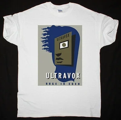 ULTRAVOX RAGE IN EDEN новая волнистая футболка SYNTHPOP ART ROCK JAPAN YAZOO белая футболка|Мужские