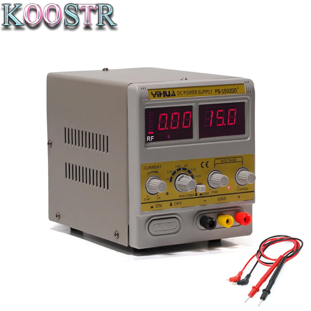 YIHUA 1502DD + Регулируемый DC Питание 0 2A 15V Цифровой Дисплей телефон ремонт блок