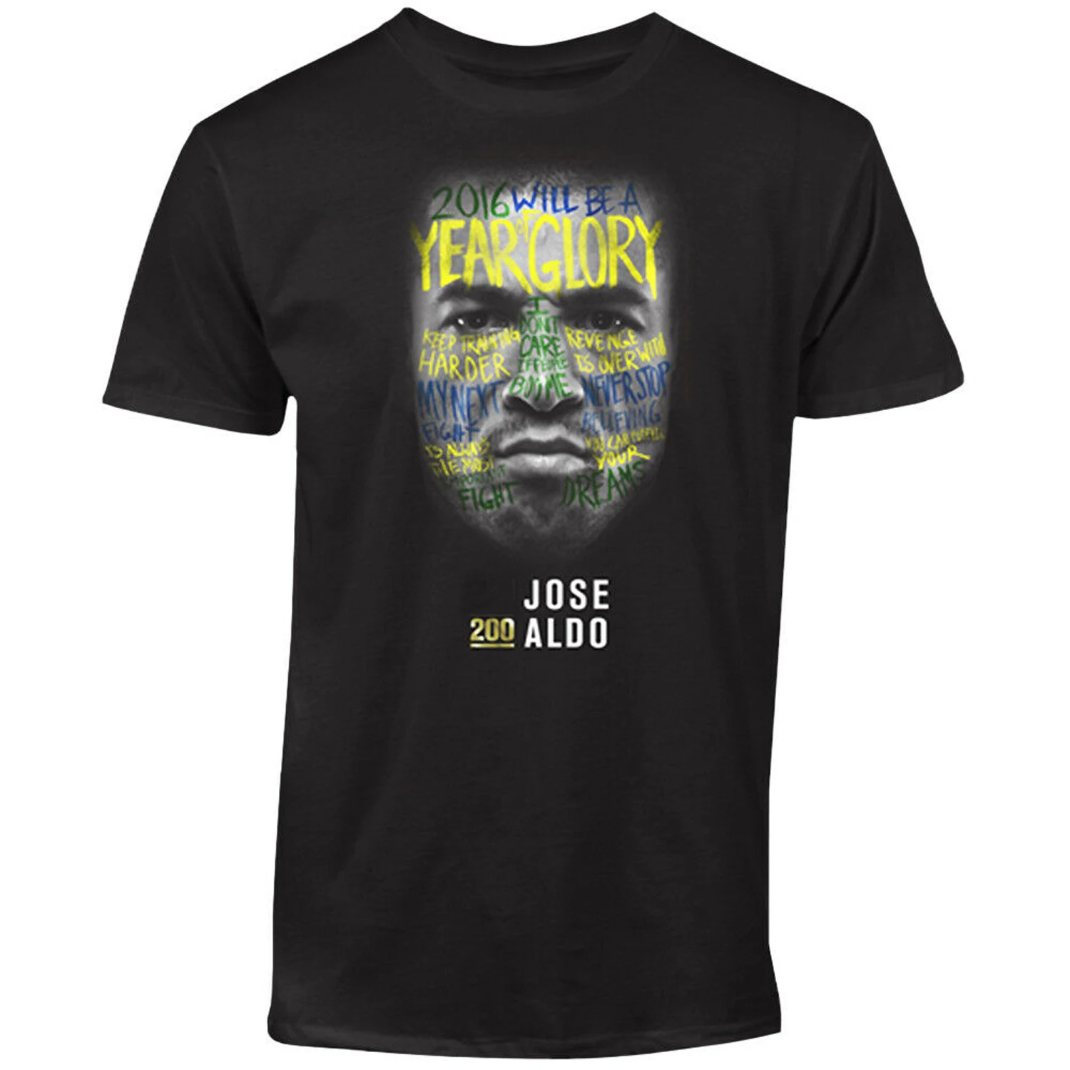 

Octagonal Cage Fighting Jose Aldo Portrait War Paint T-Shirt. Summer Cotton Short Sleeve O-Neck Mens T Shirt New S-3XL