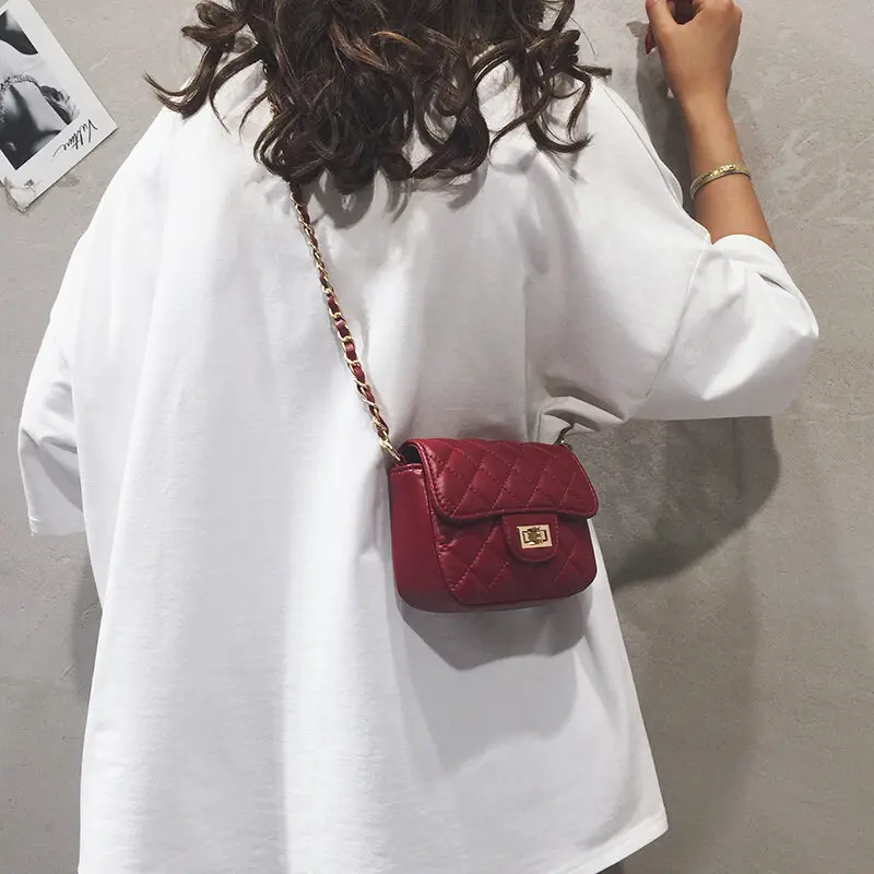 

Women's Bag 2020 New Popular Chain Bag French Niche Western Style Messenger Bag All-Matching Girl Internet Celebrity Small Bag