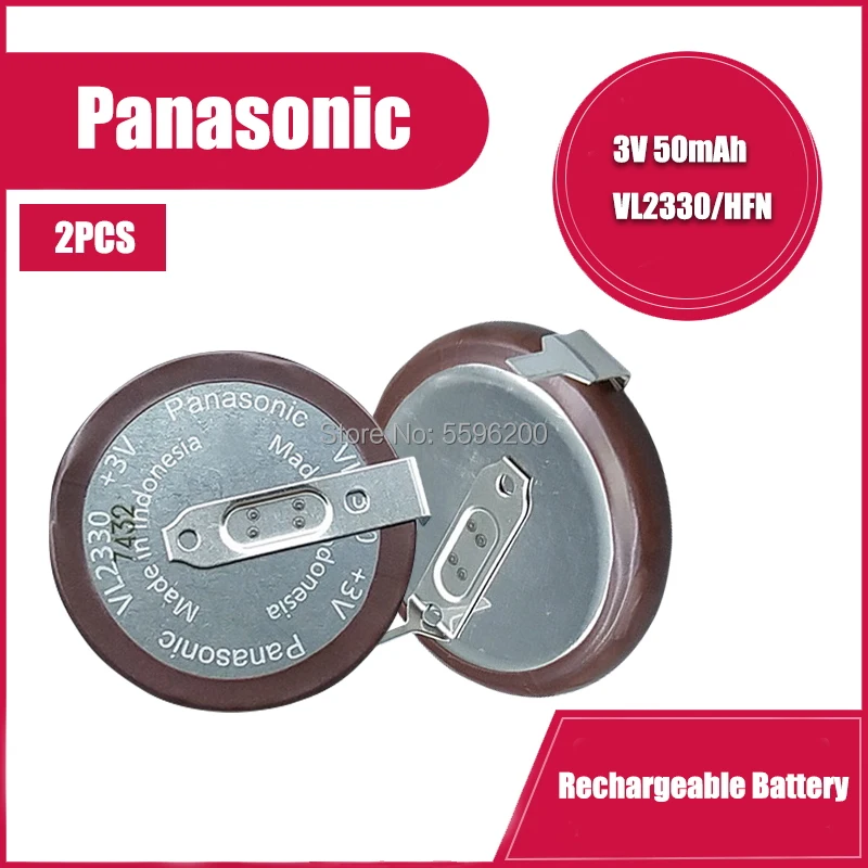 2PCS Original Battery Panasonic VL2330 2330 Rechargeable lithium battery coin cell for car key button batteries