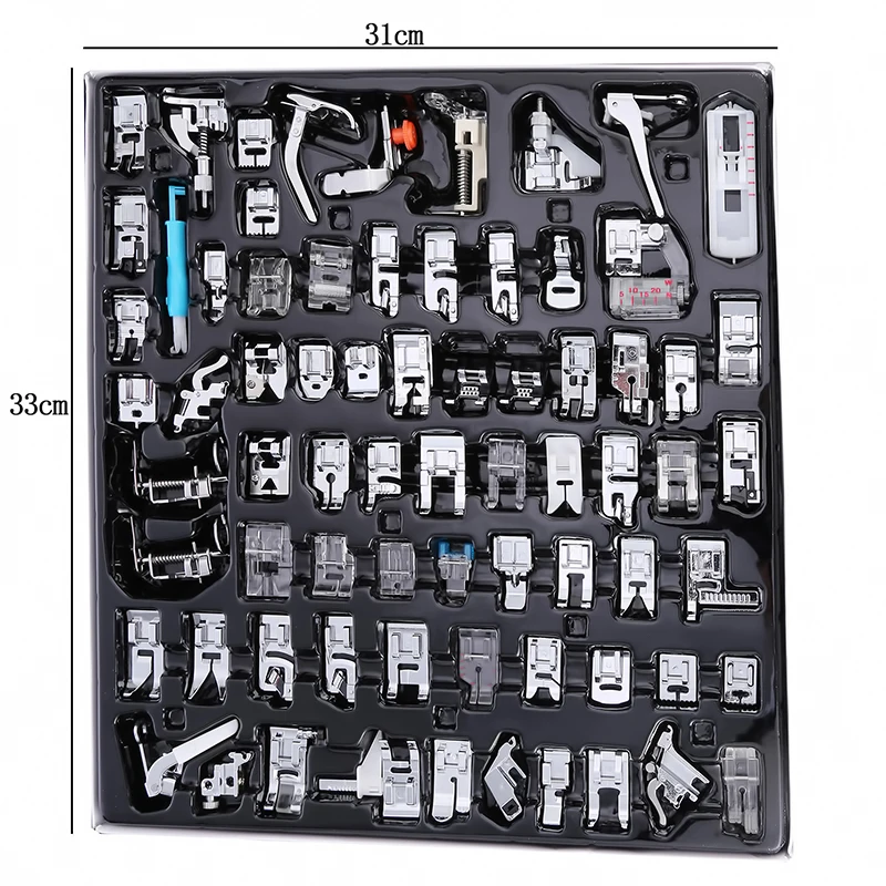 

32Pcs Sewing Machine Accessories Knitting Blind Stitch Darning Presser Feet Kit Set 2021
