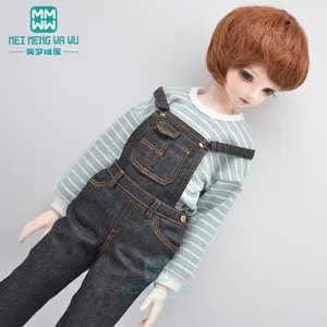 Аксессуары для кукол BJD одежда подходит для 40-45 см 14 MSD MK MYOU модная полосатая футболка джинсовый комбинезон