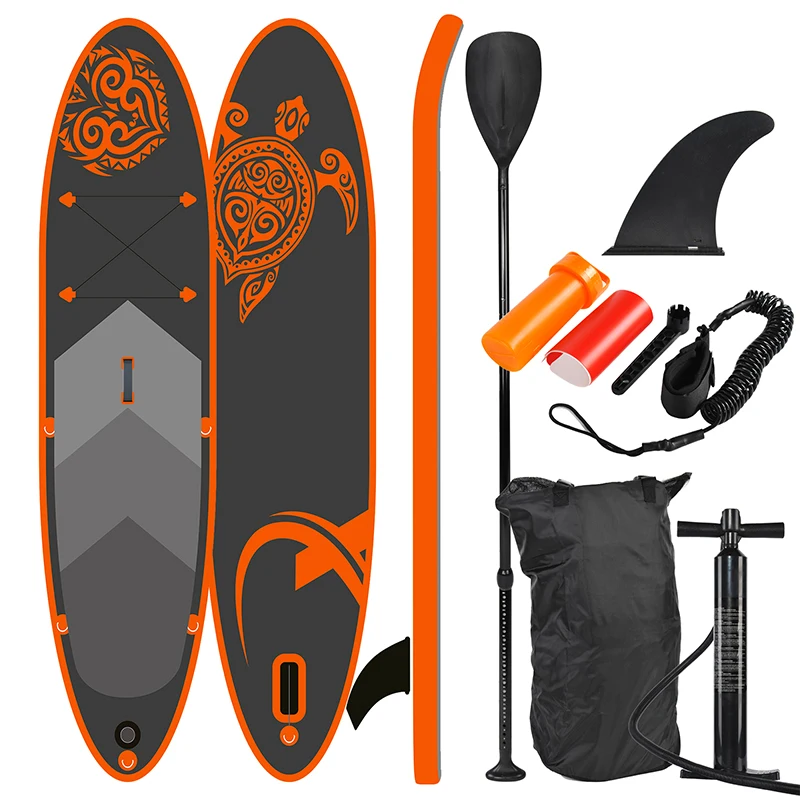 SUP Stand up Paddle Board SUP, надувная SUP доска. Доска для серфинга, сумка, весло, плавник, насос, ремонтный комплект, поводок для ноги - изображение