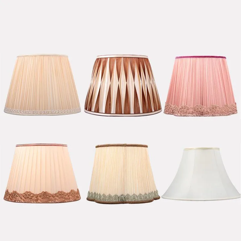 MengDengWei современный Настольный компьютер абажуры со складками Большой ткани