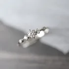 Женское кольцо из белого золота, с бриллиантами, 14 к