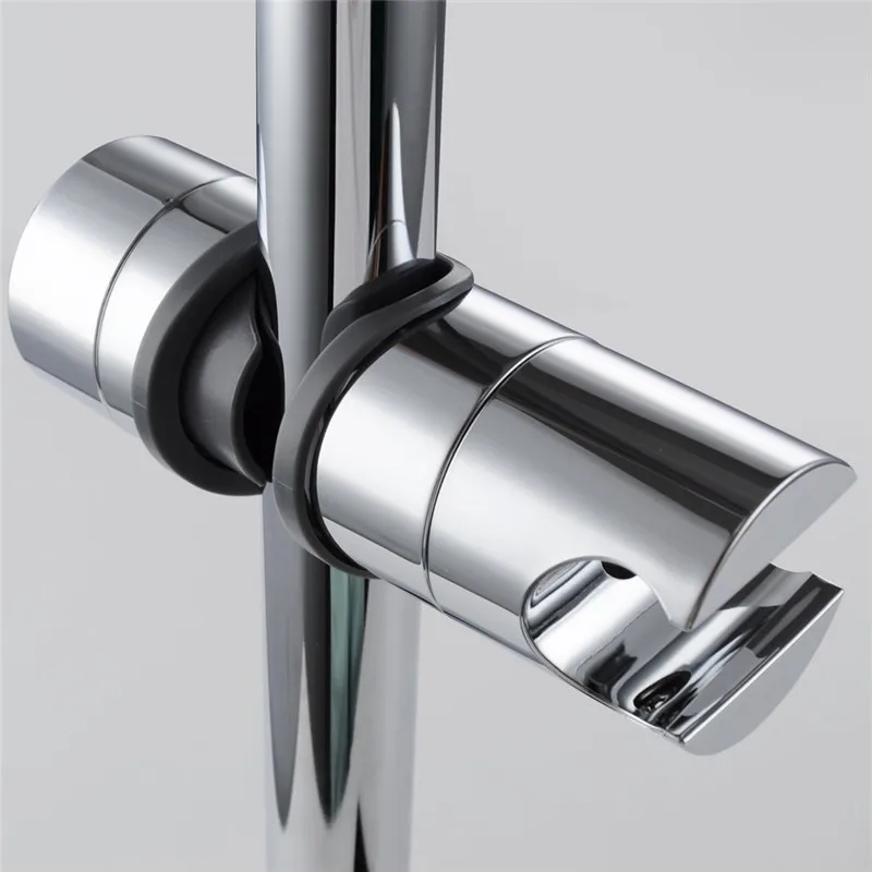 

Universal shower bracket gray ABS chrome straight buckle shower slide shower nozzle lifting adjustable bathroom accessories