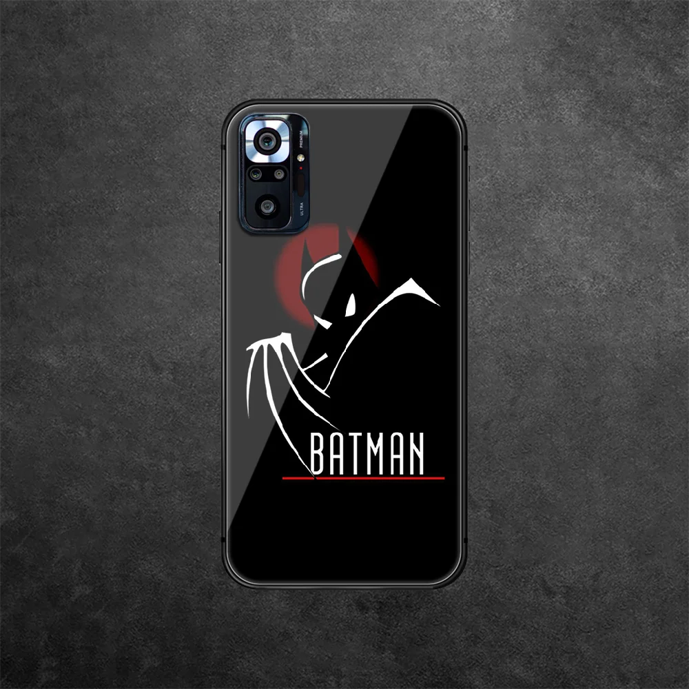 

Bat Man Super Hero Tempered Glass Phone Case Cover For Xiaomi Redmi Note 7 8 9 10 A C T S Pro K 30 40 Hoesjes Painting