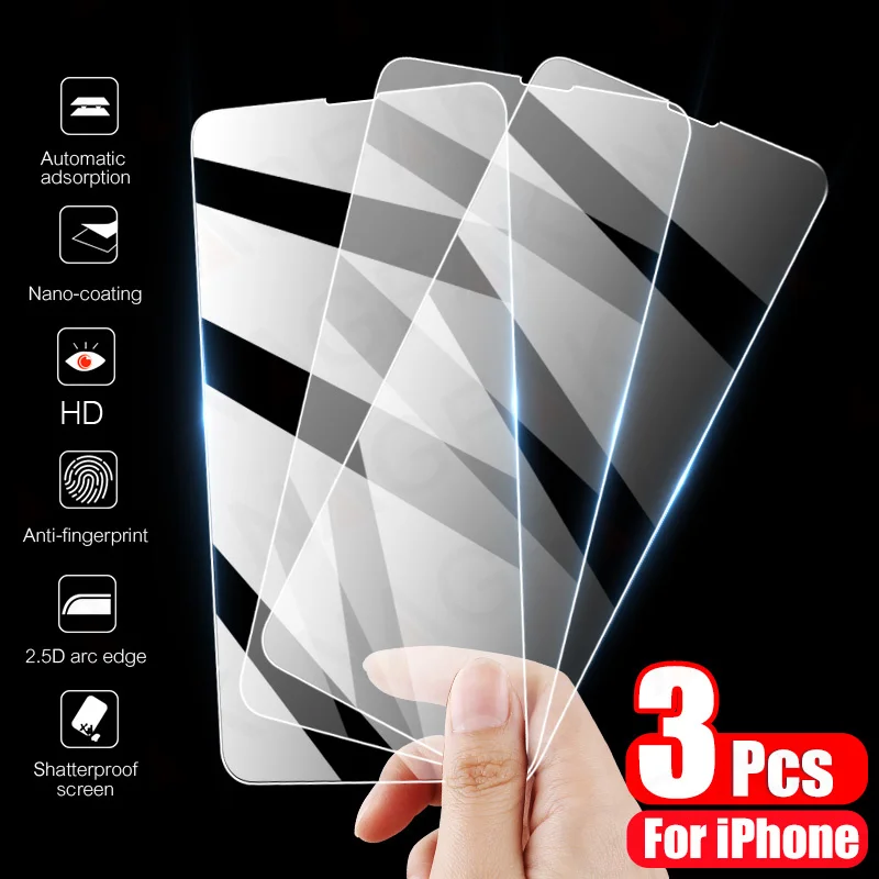 Защитное стекло закаленное для iPhone 11/12/13 Pro/X/XR/XS Max | Мобильные телефоны и
