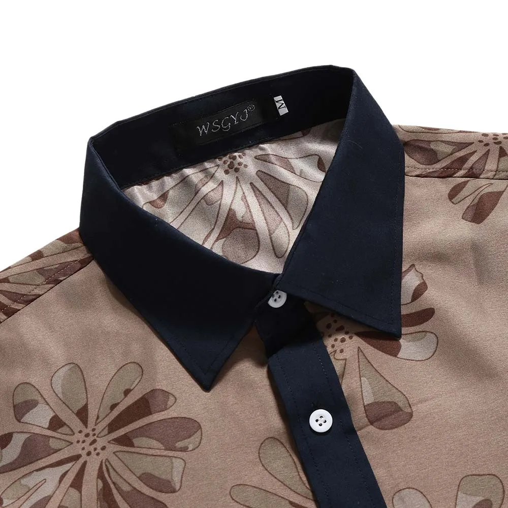 Брендовая модная дизайнерская мужская рубашка на пуговицах летнее Новое