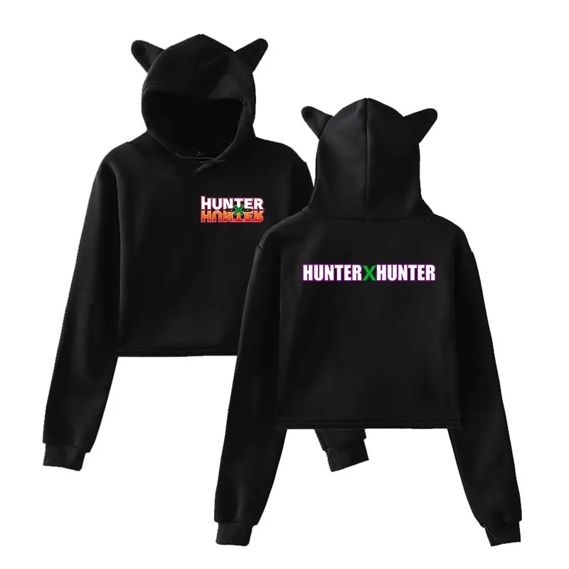 

Women Cat Ear Hoodies Hunter X Hunter Anime Pullovers Kawaii Letter Sweatshirts Girls Hunter X Hunter Slim Fit Hoodies Popular