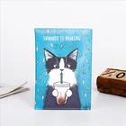 Модная дорожная Обложка для паспорта с мультяшным котом для женщин и мужчин, Обложка для паспорта, кредитных карт, чехол из искусственной кожи, визитница, кошелек для паспорта