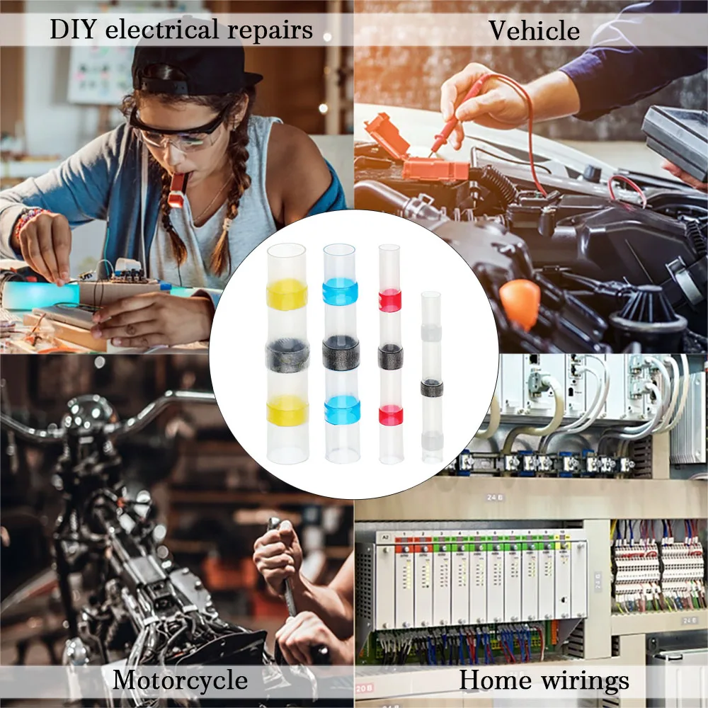 

250pcs Automotive Solder Seal Wire Connectors Insulated Electrical Wire Terminals Waterproof Heat Shrink Butt Connectors