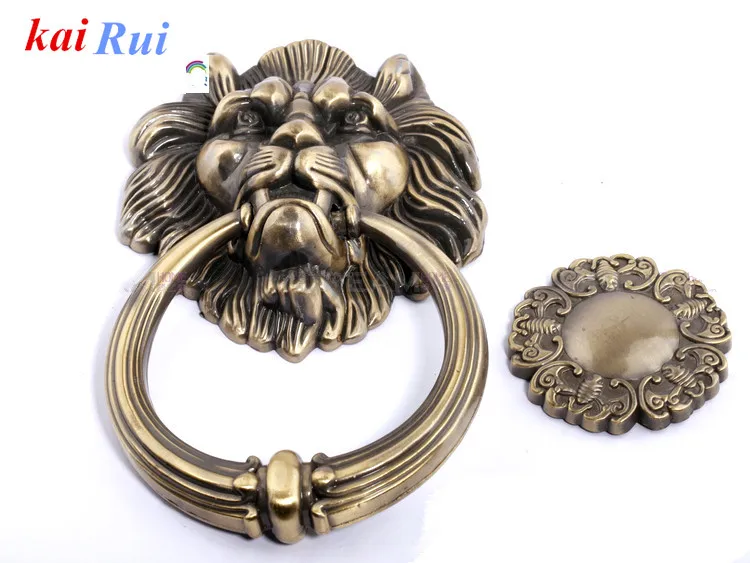 1pcs12cm Большой Антикварный Лев Doorknocker дверной молоток Doorknockers Львы домашний Декор