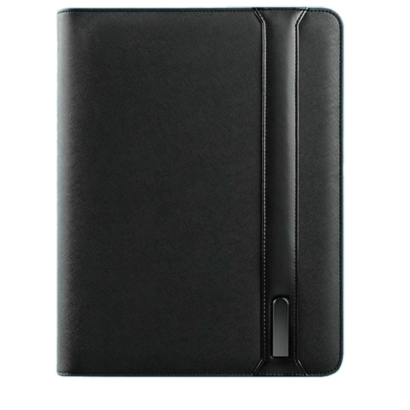 

A4 Business Manager Bags Travels Composition Book Multifunction File Folder with Wireless Charger Mobile Holder