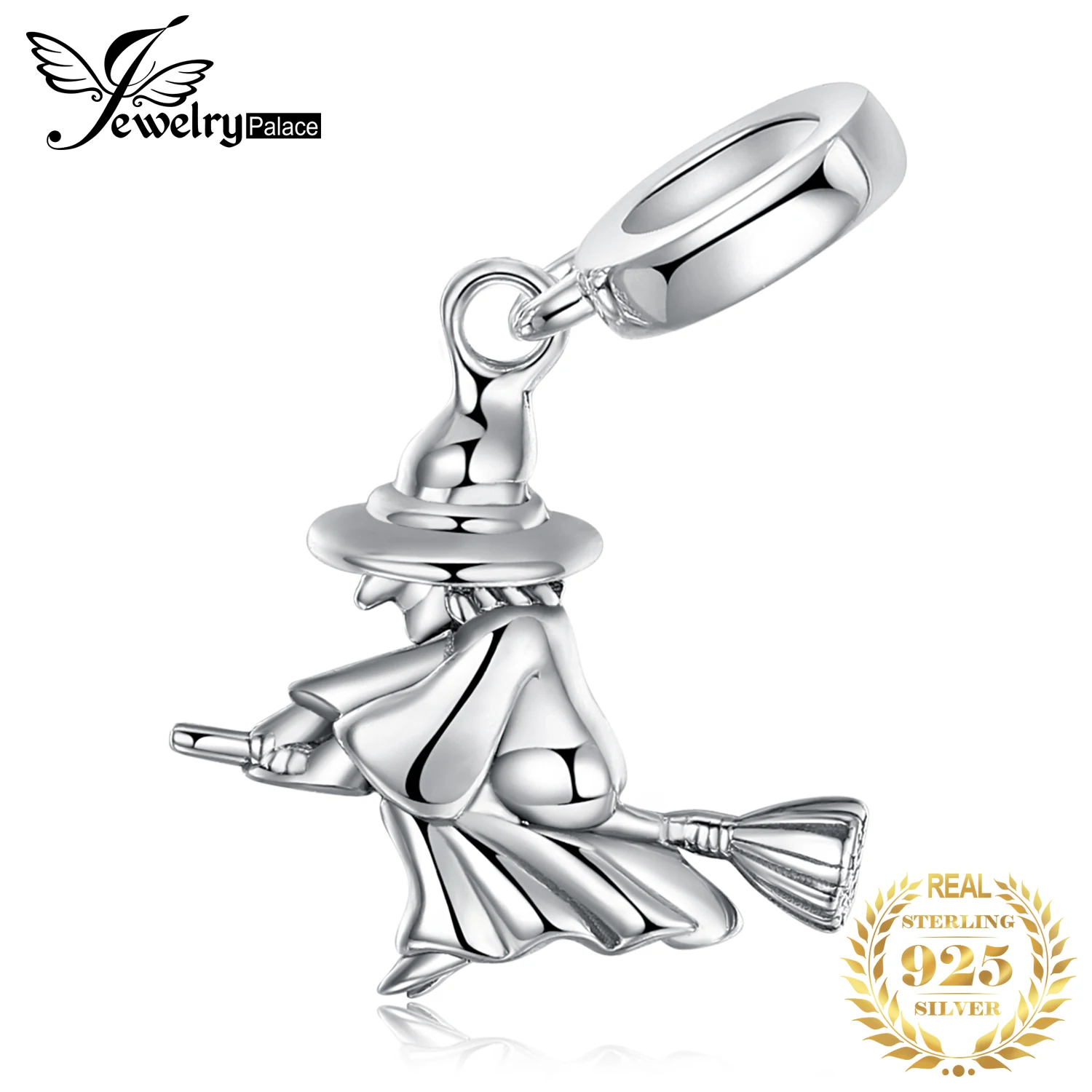 JewelryPalace 925 пробы серебро ведьма на метле бисера Шарм Fit Браслеты модные женские туфли DIY шарма шарика для Браслеты