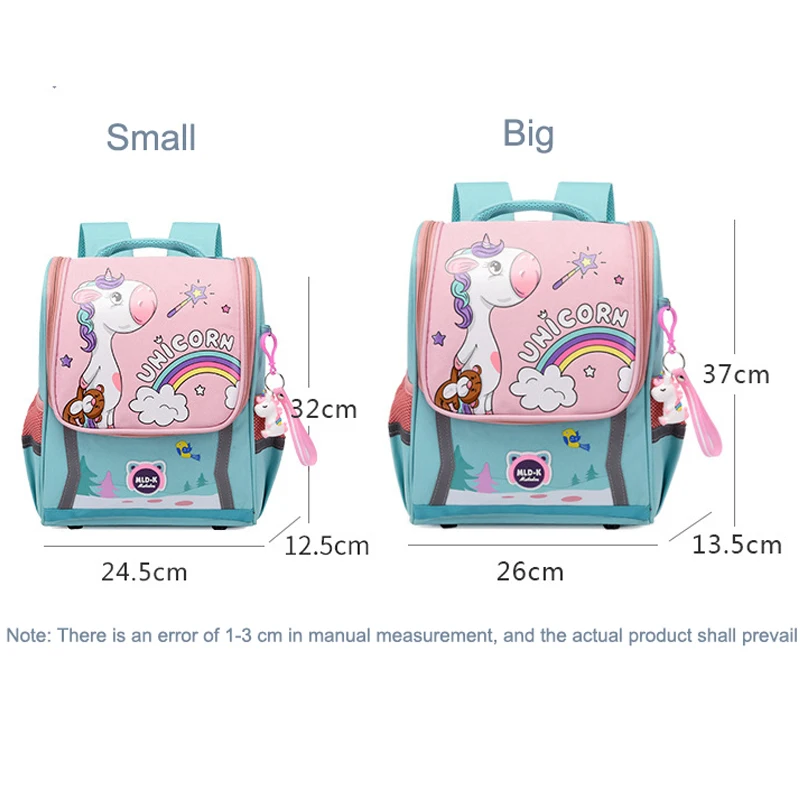 Mochilas 3D Cartoon Unicorn Children School Bags Girls Pink Kids School Backpack Lightweight Waterproof Primary kids Schoolbags