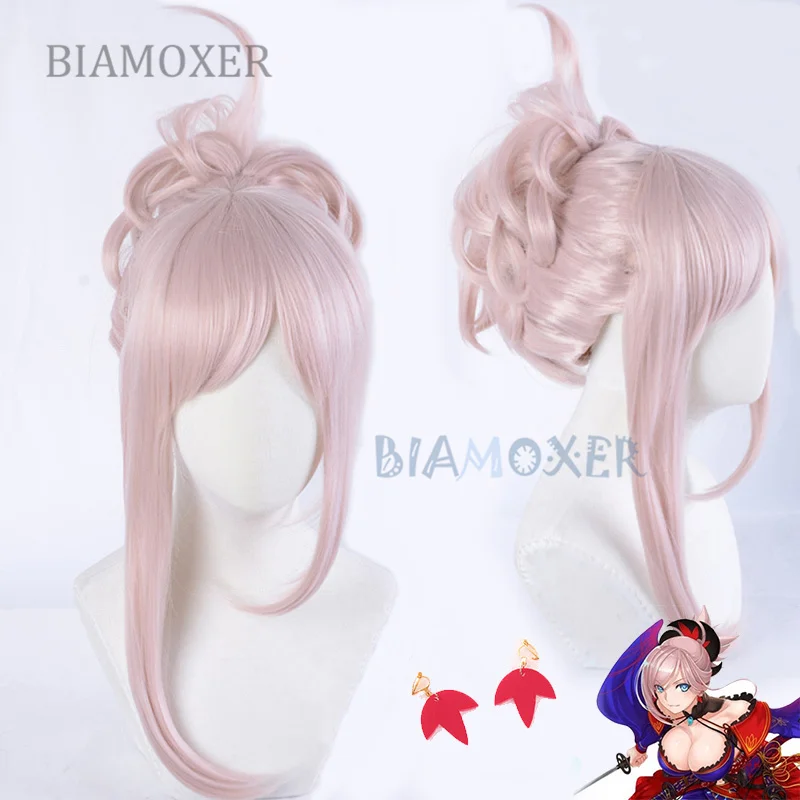 

Game Fate Grand Order FGO Cosplay Wig Miyamoto Musashi Saber Cosplay Wig Heat Resistant Synthetic Wig Women Cosplay Accessories