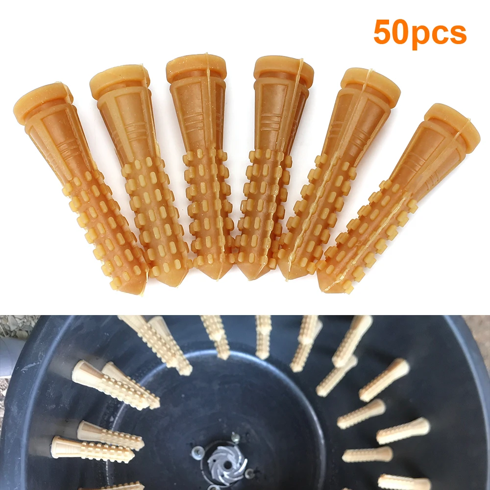 

50Pcs Hair Removal Machine Glue Stick Beef Tendon Material Poultry Hair Removal Stick Farm Animals Duck Plucker Chicken Corn Rod