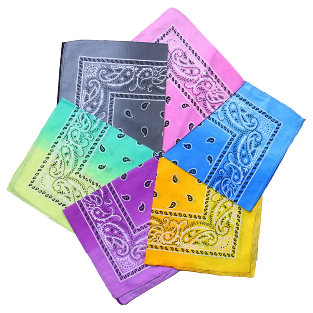 2020 Fashion Hip Hop 100% Cotton Bandana Square Scarf 55cm*55cm Tie-dye Paisley Headband Printed For Women/Men/Boys/Girls |