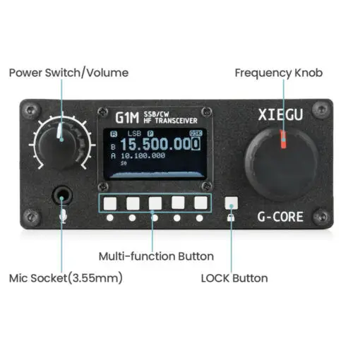 XIEGU G1M SDR SSB/CW/AM 0,5-30 МГц мобильный радио HF радиоприемник приемопередатчика QRP