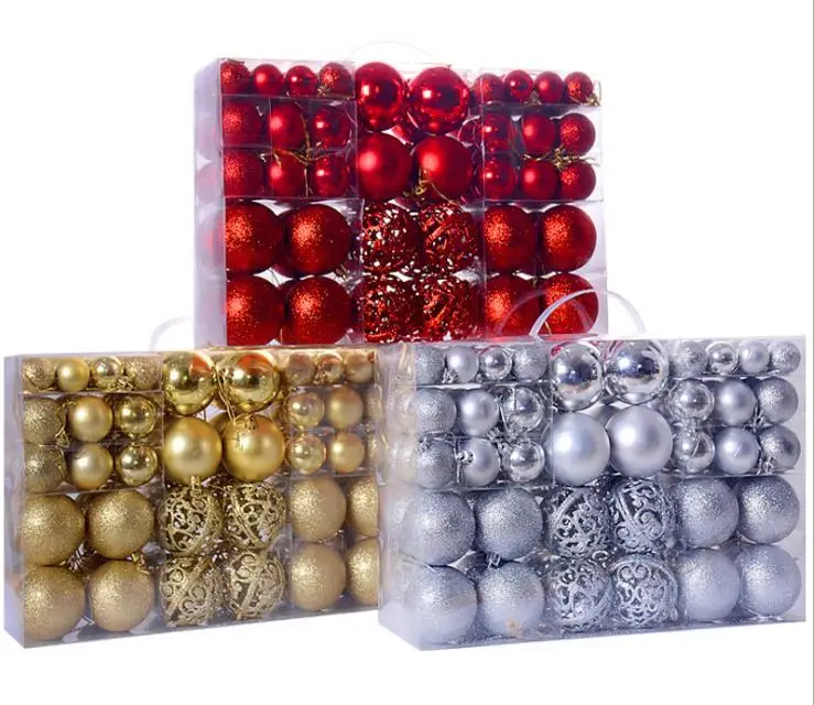 100 шт./компл. Новое поступление блестящий шикарный Рождественский шар украшение