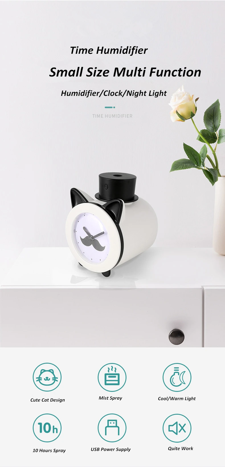 Creative 420ml Time Humidifier USB Essential Oil Diffuser For Home Office Aromatherapy Humidificador Difusor LED nightLight Lamp