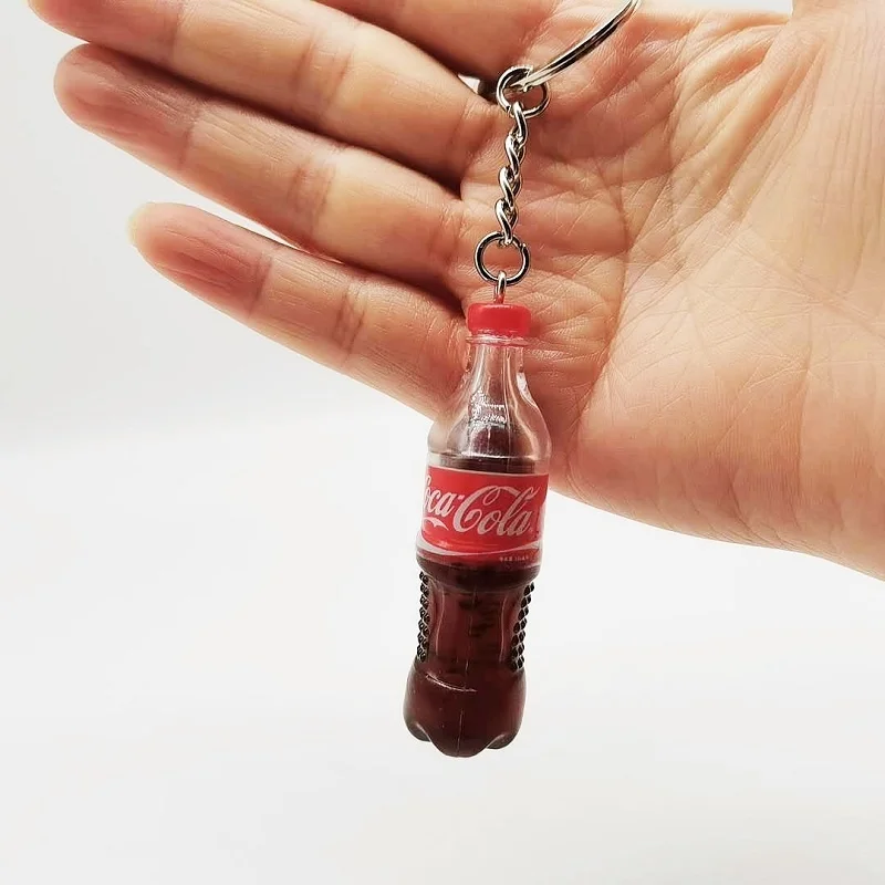 

Resin amulet key chain male and female key chain, mini beverage key chain, family key pendant accessory, bag accessory key ring