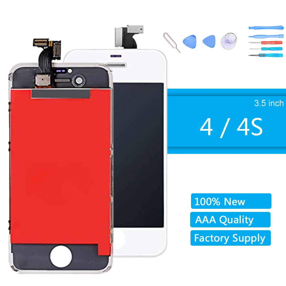 Для iPhone 4 4S ЖК дисплей экран высокого качества дигитайзер сборка для 4/4S замена
