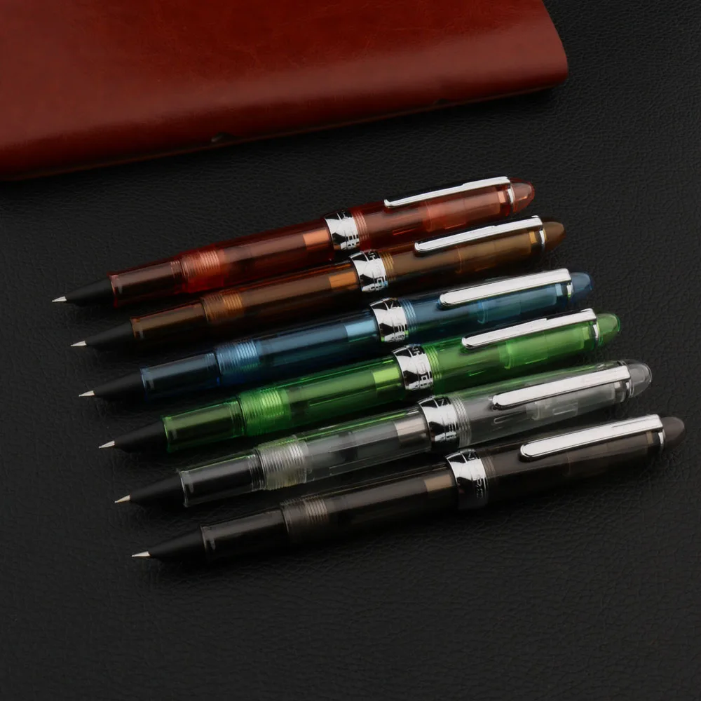Ручка перьевая JINHAO 992 пластиковая прозрачная цветная Классическая каллиграфия 0