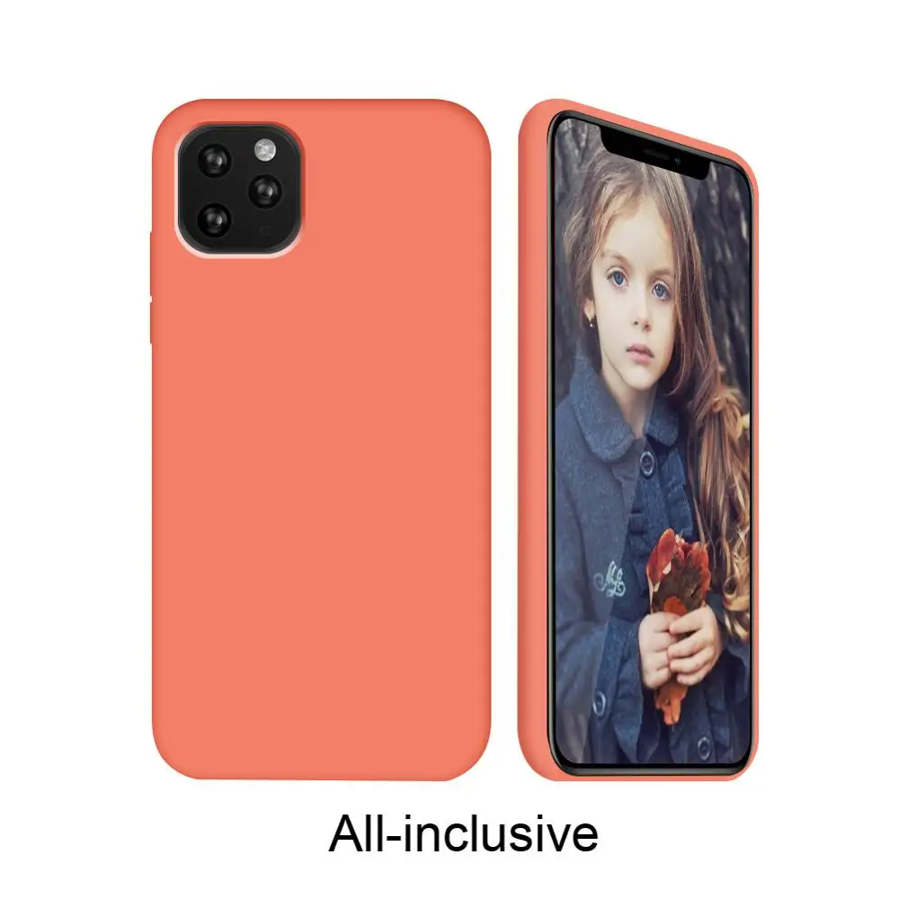 Orange 2 Чехол Arvin для iPhone 11 Pro Max, чехол из жидкого силикона, мягкая подкладка из микрофибры, толстый чехол для iPhone 11 Pro - Цвет: Orange 2