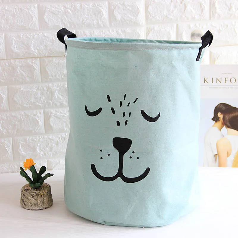 Большая Ручная корзина для белья мультяшная Милая хранения одежды детская