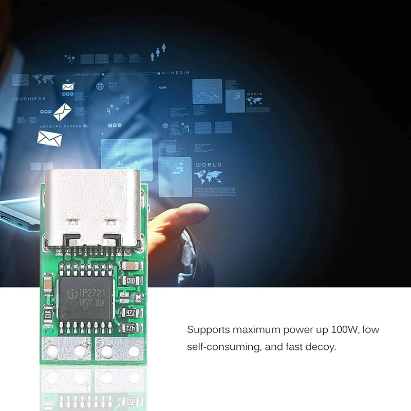 USB C PD2.0/3 0 в DC преобразователь модуль питания декодирование Быстрая зарядка