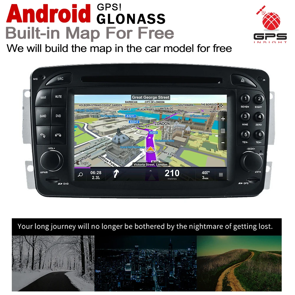 Android 8 0 up GPS 2 Din система автомобильного радио для Mercedes Benz E Class W210 1995 ~ 2003 NTG
