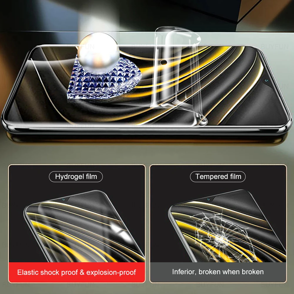 

2in1 Screen Protective Hydrogel Film For Xiaomi Mi Poco M3 Camera Lens Protector On Pocom3 Pocophone Poko M 3 Not Tempered Glass