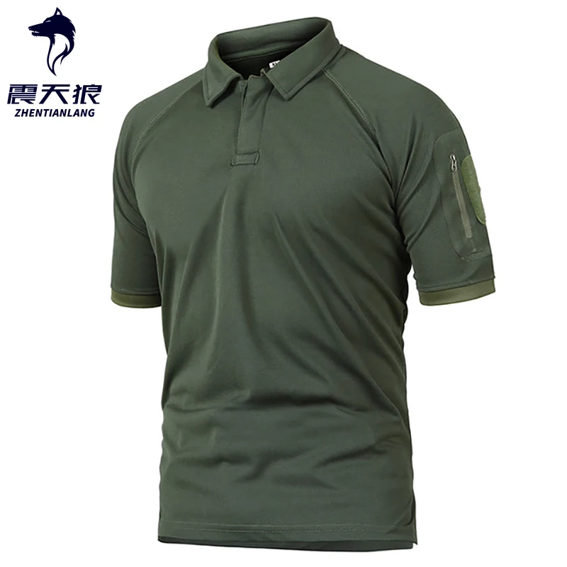 Мужская тактическая рубашка поло армейская камуфляжная рубашка-поло дышащая