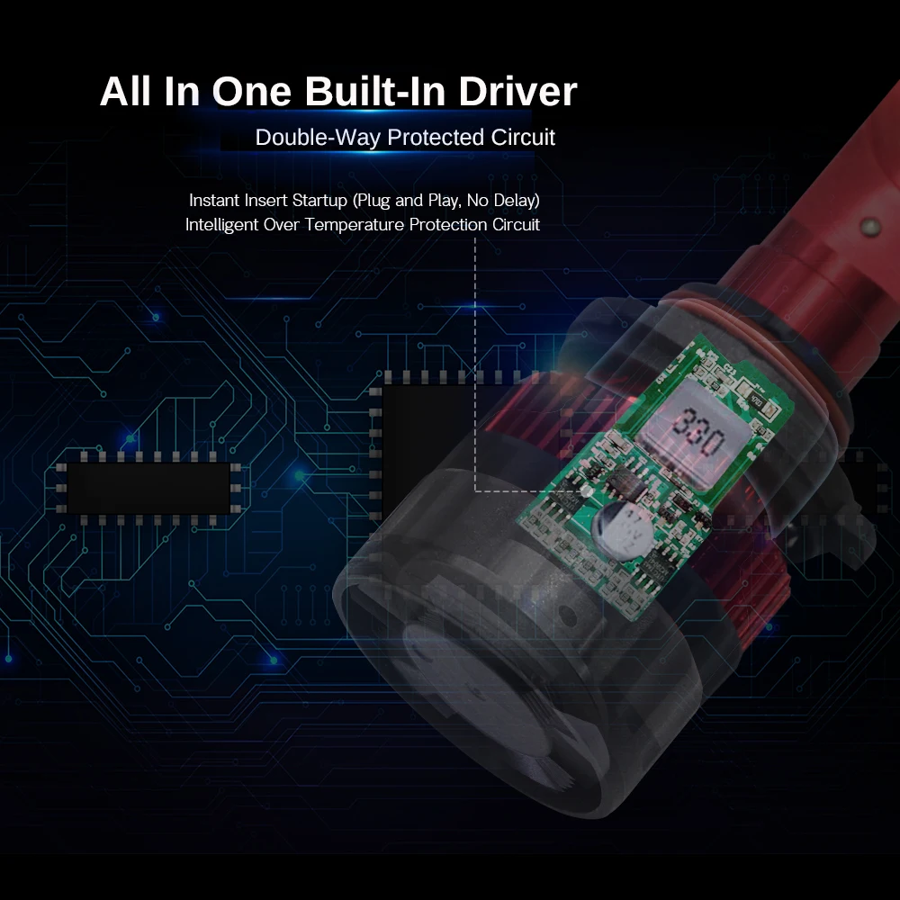 Cawanerl 4 шт. автомобильная светодиодная лампа для фары высокий ближний свет 2006 лм