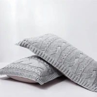brand twist stripe knitted pillow case nordic style super soft bed decorative pillow cover pink beige gray cushion cover