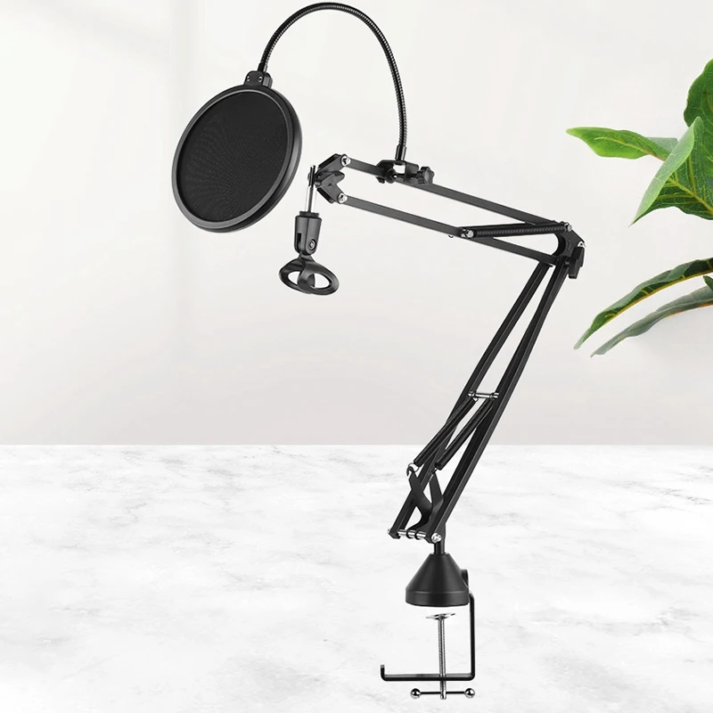 

Universal Adjustable Desktop Clamp Microphone Suspension Boom Scissor Arm Mount Stand Holder