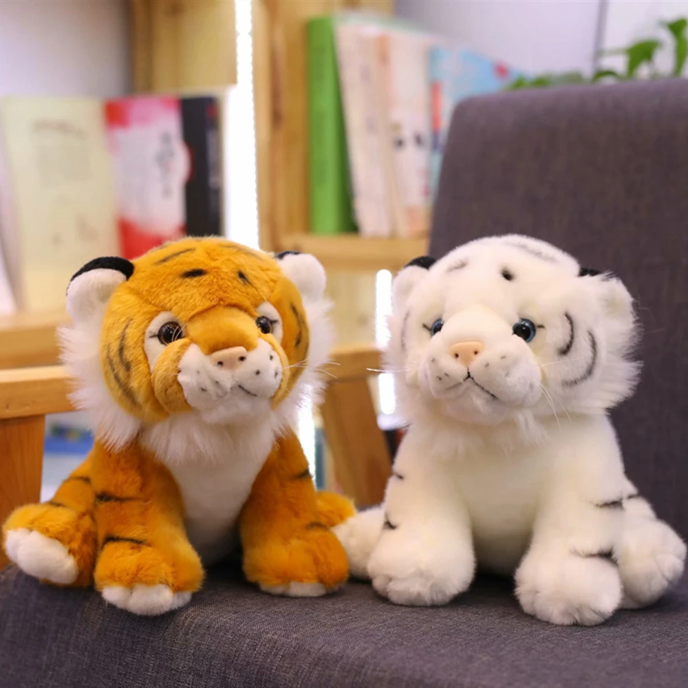 

22cm Tiger Plush Pet Toy For Dogs Cats Cute Stuffed Animal Doll Pets Creative Gift Home Decor Christmas Gift 1pc Free Shipping