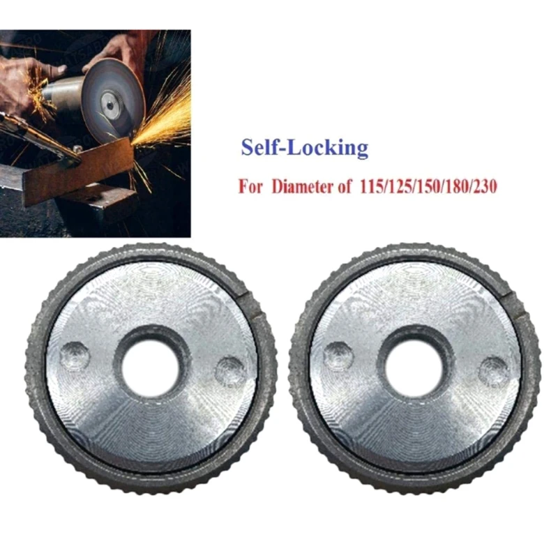 

1pc M14 Thread Replacement Angle Grinder Chuck Tools Angle Grinder Inner Outer Flange Nut Set Tools Quick Clamping Quick Release